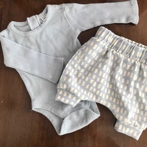 Nordstrom two-piece set: onesie/pants, newborn